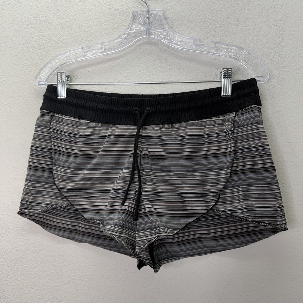Athleta Veracruz Swim Board Shorts Size S Petal Black Gray Lined Swimsuit Bottom
